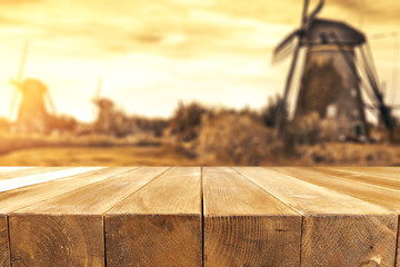 table of free space and wind mill 