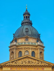 Fototapeta na wymiar The dome of the Basilica of St. Stephen in Budapest