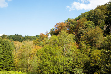 Diederichs-Temple within Autumn colored Landscape /Germany
