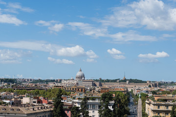 Fototapeta na wymiar View of Rome from the high, Italy 