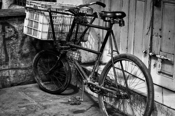 Fototapeta na wymiar Vintage Bike Black and White