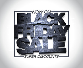 Black friday sale design, super discounts now on, clearance banner mock up