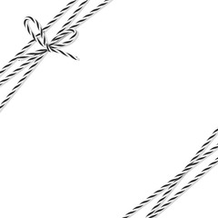 Background with bakers twine bow and ribbons