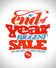 End of year biggest sale banner.