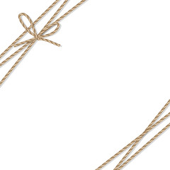 Background with rope bow and ribbons