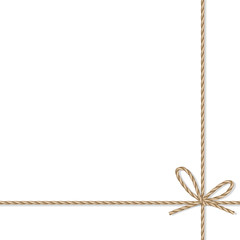 Background with rope bow and ribbons