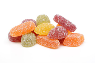 Fruit flavour pastilles or gum drops