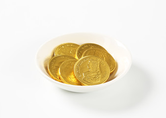 Wrapped chocolate coins