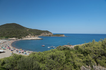 Fototapeta na wymiar Su Portu beach in Chia, Sardinia, Italy 