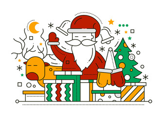 Merry Christmas - line design card