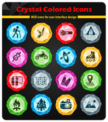 active recreation icon set