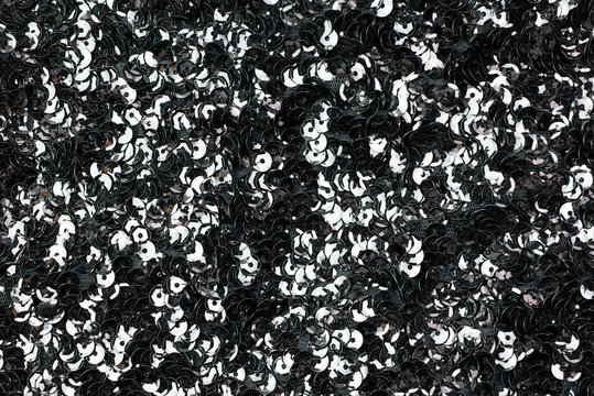 Black sequins pattern texture 
