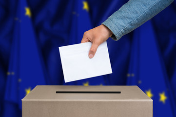 Election in European Union - voting at the ballot box