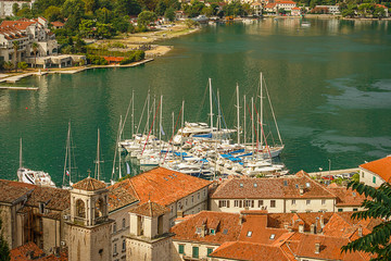 Top view of Kotor, Montenegro