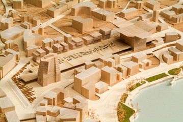 Site surrounding model for architectural presentation