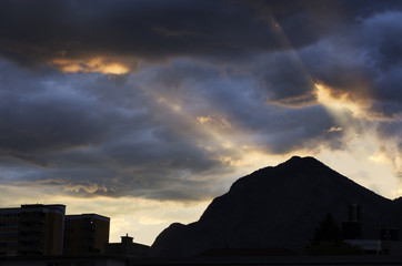 Beautiful Sunset in the Mountains