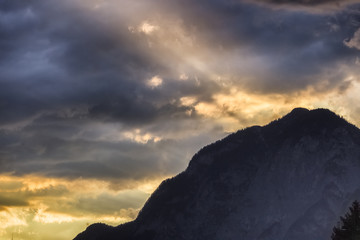 Colorful Sunset in the Mountains