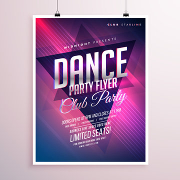dance club party flyer template