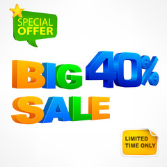 Big sale inscription 40