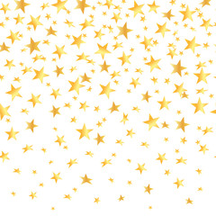 Gold stars with a gradient seamless background. Vector illustration with a clipping mask.
