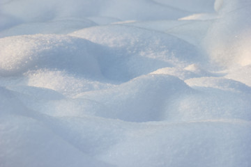 Winter background of shiny white snow