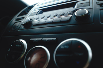 Close-up of car dashboard