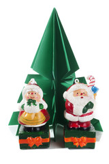 Santa Claus Christmas ornament isolated over white background