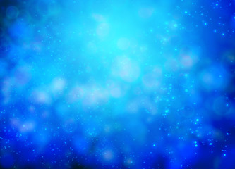 Obraz na płótnie Canvas Blue bokeh background for Christmas design