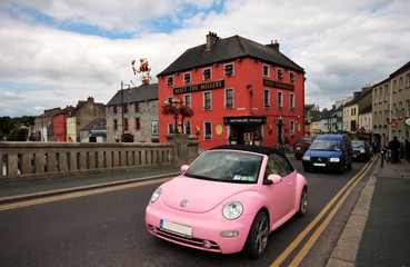 Typical pub Irish style in Kilkenny downtown, Ireland