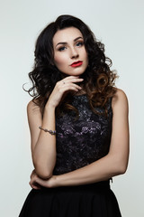 Fototapeta premium Fashion brunette girl