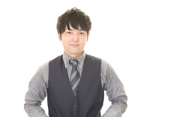 微笑むビジネスマン