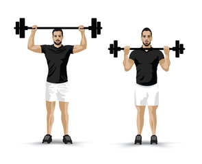 Fototapeta na wymiar lifting weights