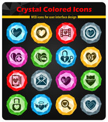 heart love icon set