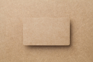 blank brown business cards
