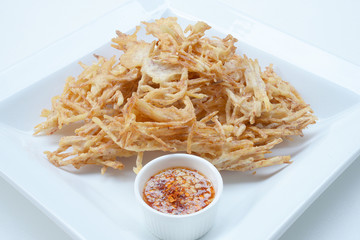 Fried taro chips and sauce, appetizer, Vegetarian Festival,
