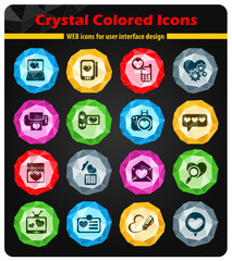 Love messages icon set