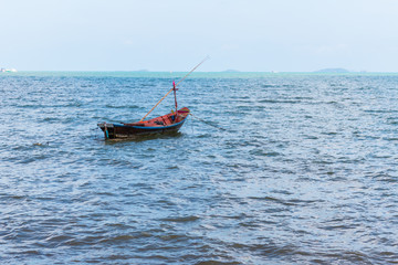 Small fishing boats on the sea