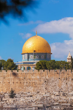 Dome of the Rock on Temple Mount of Old City, Jerusalem