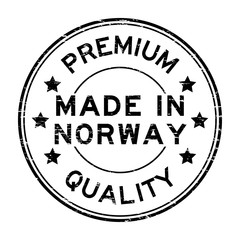 Grunge black premium quality made in Norway rubber stamp