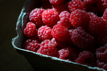 Pint of Fresh Picked Raspberries