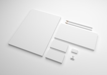 Pure soft 3d illustration mock-up template for logo design