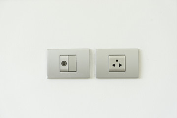 electronic switch house on white wall