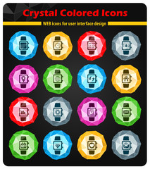 smart watch icon set