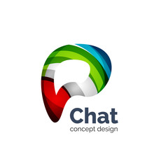 Business vector logo template - chat cloud