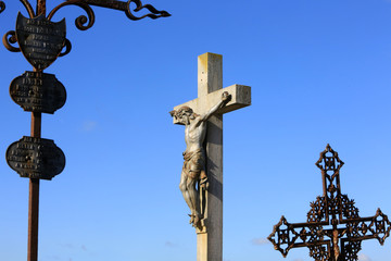 Fototapeta na wymiar Jésus-Christ sur la croix.
