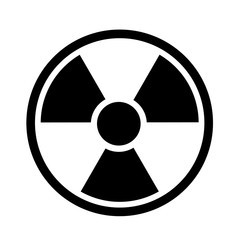 radiation radioactive sign black simple icon on white background