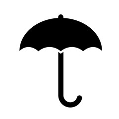 umbrella icon black simole on white background
