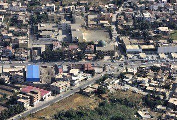 vue aérienne de la banlieue d'alger
