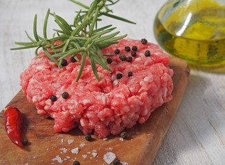 Beef cooked hamburger