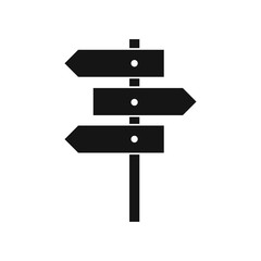 Direction signs icon in simple style on a white background vector illustration